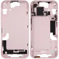 Mid-Frame Housing  W/ Small Parts For iPhone 15 (US Version) (Used OEM Pull: Grade C) (Pink)