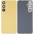 Back Cover Glass With Camera Lens For Samsung Galaxy S24 FE (No Logo) (Aftermarket Plus) (Yellow)