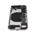 Back Housing W/ Charging Port Flex and Small Components Pre-Installed For iPhone SE (2022) (Used OEM Pull: Grade A) (Starlight)