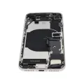 Back Housing W/ Charging Port Flex and Small Components Pre-Installed For iPhone SE (2022) (Used OEM Pull: Grade B) (Starlight)