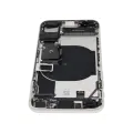 Back Housing W/ Charging Port Flex and Small Components Pre-Installed For iPhone SE (2022) (Used OEM Pull: Grade B) (Starlight)