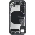 Back Housing W/ Charging Port Flex and Small Components Pre-Installed For iPhone SE (2022) (Used OEM Pull: Grade C) (Midnight)