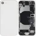 Back Housing W/ Charging Port Flex and Small Components Pre-Installed For iPhoneone SE (2022) (Used OEM Pull: Grade C) (Starlight)