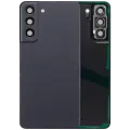 Back Cover Glass With Camera Lens For Samsung Galaxy S21 FE 5G (No Logo) (Aftermarket Plus) (Graphite)