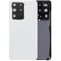 Back Cover Glass With Camera Lens For Samsung Galaxy S20 Ultra 5G (No Logo) (Aftermarket Plus) (Cloud White)
