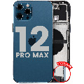 Back Housing W/ Charging Port Flex & Small Parts  For iPhone 12 Pro Max (US Version) (Used OEM Pull: Grade B) (Pacific Blue)