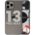 Back Housing W/ Charging Port Flex & Small Parts  For iPhone 13 Pro Max (US Version) (Used OEM Pull: Grade B) (Graphite)