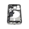 Mid-Frame Housing  W/ Charging Port Flex & Small Parts  For iPhone 15 Pro (US Version) (Used OEM Pull: Grade B) (White Titanium)