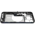 Mid-Frame Housing  W/ Charging Port Flex & Small Parts  For iPhone 15 Pro Max (US Version) (Used OEM Pull: Grade A) (Blue Titanium)