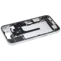 Mid-Frame Housing  W/ Charging Port Flex & Small Parts For iPhone 16 (US Version) (Used OEM Pull: Grade B) (White)