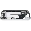 Mid-Frame Housing  W/ Charging Port Flex & Small Parts For iPhone 16 (US Version) (Used OEM Pull: Grade B) (White)