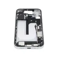 Mid-Frame Housing  W/ Charging Port Flex & Small Parts  For iPhone 16 (US Version) (Used OEM Pull: Grade C) (White)