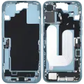 Mid-Frame Housing  W/ Charging Port Flex & Small Parts  For iPhone 16 Plus (EU / Global Version) (Used OEM Pull: Grade C) (Teal)