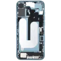 Mid-Frame Housing  W/ Charging Port Flex & Small Parts  For iPhone 16 Plus (EU / Global Version) (Used OEM Pull: Grade C) (Teal)