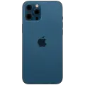 Back Housing W/ Charging Port Flex & Small Parts  For iPhone 12 Pro Max (US Version) (Used OEM Pull: Grade A) (Pacific Blue)