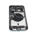 Back Housing W/ Charging Port Flex & Small Parts  For iPhone 12 Pro Max (US Version) (Used OEM Pull: Grade A) (Pacific Blue)