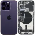 Back Housing W/ Charging Port Flex & Small Parts  For iPhone 14 Pro (EU / Global Version) (Used OEM Pull: Grade B) (Deep Purple)