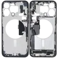 Mid-Frame Housing  W/ Charging Port Flex & Small Parts  For iPhone 15 Pro Max (US Version) (Used OEM Pull: Grade C) (Blue Titanium)