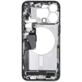 Mid-Frame Housing  W/ Charging Port Flex & Small Parts  For iPhone 15 Pro Max (US Version) (Used OEM Pull: Grade C) (Blue Titanium)