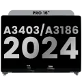 Complete LCD Display Assembly For MacBook Pro 16" (A3403 / A3186 Late 2024) (Used OEM Pull: Grade A) ( Silver)