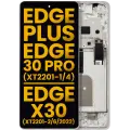 OLED Assembly With Frame For Motorola Moto Edge Plus / Edge 30 Pro (XT2201-1/4) / Edge X30 5G (XT2201-2/6 /2022) (Refurbished) (Stardust White)