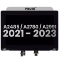 Complete LCD Display Assembly For MacBook Pro 16" A2485 (2021)  Pro /  Max  A2780 (2023)  (Used OEM Pull: Grade B) (Space Gray)