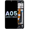 OLED Assembly With Frame Compatible For Samsung Galaxy A05 (A055 / 2023)  (Service Pack) (Black) 