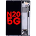 OLED Assembly With Frame For Samsung Galaxy Note 20 5G (Aftermarket Plus) (Mystic Gray)