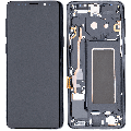 OLED Assembly With Frame For Samsung Galaxy S9 (Aftermarket Plus) (Midnight Black)