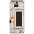 OLED Assembly With Frame For Samsung Galaxy S8 (Aftermarket Plus) (Arctic Silver)