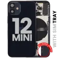 Back Housing W/ Small Parts For iPhone 12 Mini (EU / Global Version) (Used OEM Pull: Grade C) (Black)
