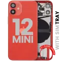 Back Housing W/ Charging Port Flex & Small Parts  For iPhone 12 Mini (EU / Global Version) (Used OEM Pull: Grade A) (Red)
