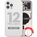 Back Housing W/ Small Parts For iPhone 12 Pro Max (EU / Global Version) (Aftermarket Plus) (Silver)