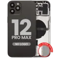 Back Housing W/ Small Parts For iPhone 12 Pro Max (EU / Global Version) (Aftermarket Plus) (Graphite)