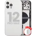 Back Housing W/ Small Parts For iPhone 12 Pro Max (US Version) (Used OEM Pull: Grade A) (Silver)