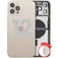 Back Housing W/ Small Parts For iPhone 12 Pro Max (US Version) (Used OEM Pull: Grade A) (Gold)