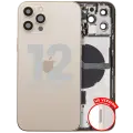 Back Housing W/ Small Parts For iPhone 12 Pro Max (US Version) (Used OEM Pull: Grade C) (Gold)