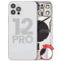 Back Housing W/ Small Parts For iPhone 12 Pro (US Version) (Used OEM Pull: Grade B) (Silver)