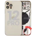 Back Housing W/ Small Parts For iPhone 12 Pro (US Version) (Used OEM Pull: Grade B) (Gold)