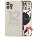 Back Housing W/ Small Parts For iPhone 12 Pro (US Version) (Used OEM Pull: Grade C) (Gold)
