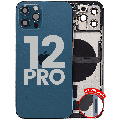 Back Housing W/ Charging Port Flex & Small Parts  For iPhone 12 Pro (US Version) (Used OEM Pull: Grade B) (Pacific Blue)