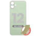 Back Glass With 3M Adhesive For iPhone 12 (No Logo / Large Camera Hole) (Green)