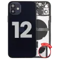 Back Housing W/ Small Parts For iPhone 12 (US Version) (Used OEM Pull: Grade B) (Black)