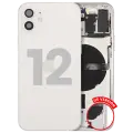 Back Housing W/ Small Parts For iPhone 12 (US Version) (Used OEM Pull: Grade B) (White)