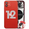Back Housing W/ Small Parts For iPhone 12 (US Version) (Used OEM Pull: Grade B) (Red)