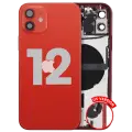 Back Housing W/ Small Parts For iPhone 12 (US Version) (Used OEM Pull: Grade C) (Red)