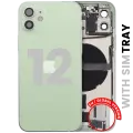 Back Housing W/ Charging Port Flex & Small Parts  For iPhone 12 (EU / Global Version) (Used OEM Pull: Grade A) (Green)