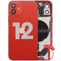 Back Housing W/ Charging Port Flex & Small Parts  For iPhone 12 (US Version) (Used OEM Pull: Grade B) (Red)