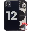 Back Housing W/ Charging Port Flex & Small Parts  For iPhone 12 (US Version) (Used OEM Pull: Grade C) (Black)