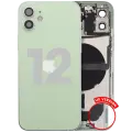 Back Housing W/ Charging Port Flex & Small Parts  For iPhone 12 (US Version) (Used OEM Pull: Grade C) (Green)